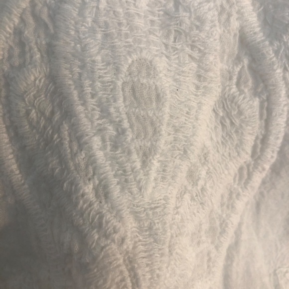 Bohemian/ Coastal Natura Cotton Lace/ Embroidered Batwing Top waist 23” PTP 31” - Picture 3 of 5